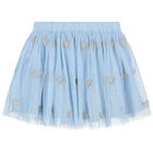 Girls Blue Star Tulle Skirt, 1, hi-res
