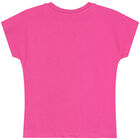 Girls Pink Logo & Cheetah T-Shirt, 1, hi-res