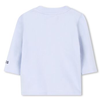 Baby Boys Blue Logo Long Sleeve Top