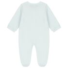 Baby Boys Blue & Gold Logo Babygrow , 2, hi-res