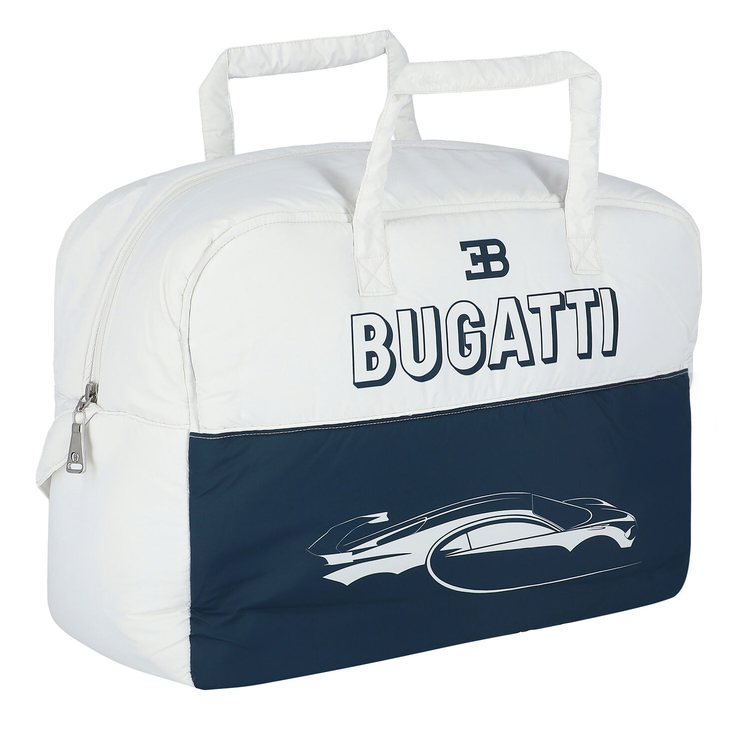 White & Navy Logo Baby Changing Bag, 1, hi-res