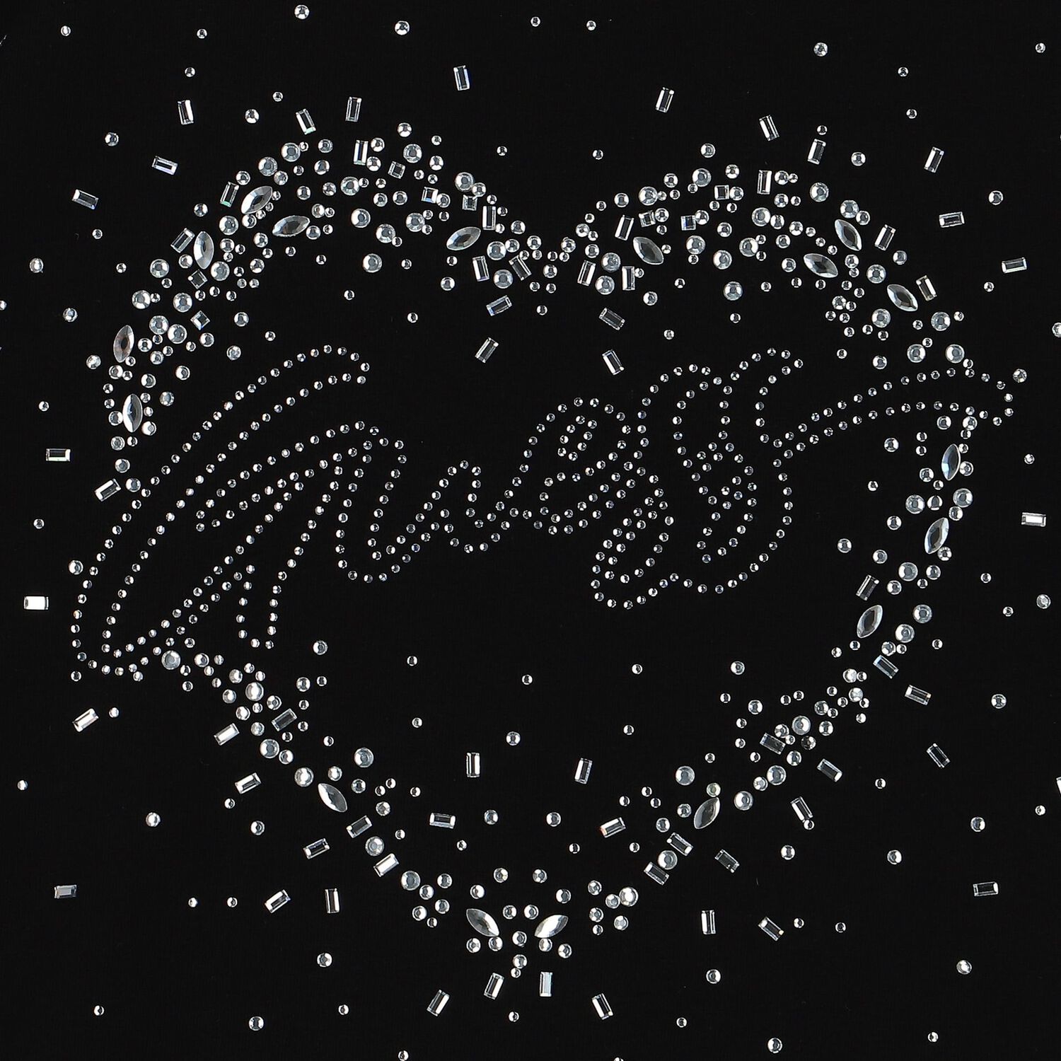 Girls Black Embellished Logo T-Shirt, 2, hi-res