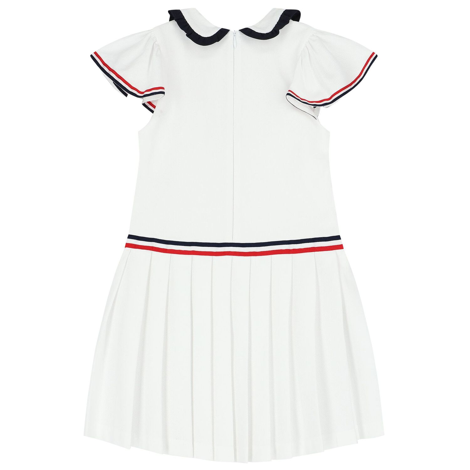 Girls White Pleated Dress, 1, hi-res image number null