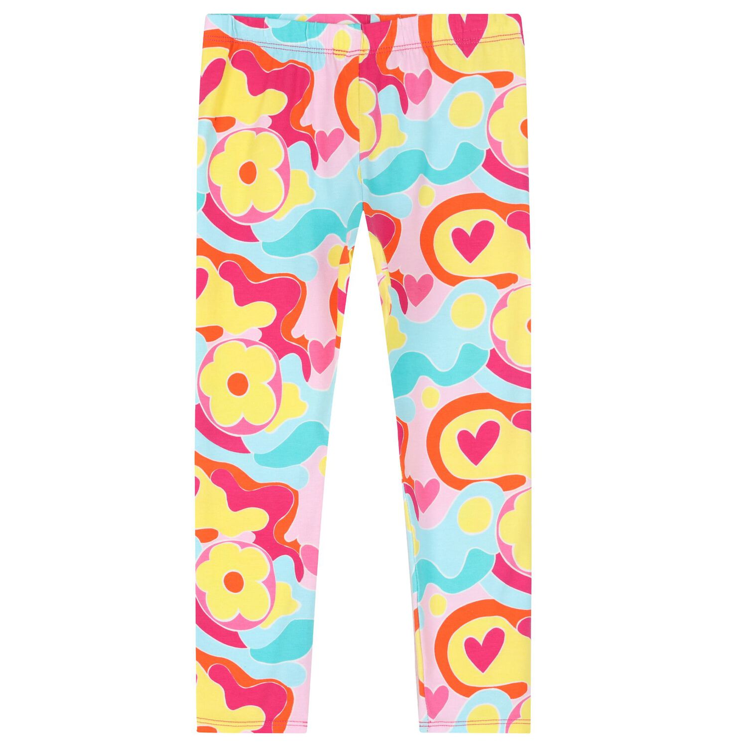 Girls Pink Floral Leggings Set, 1, hi-res