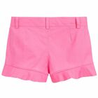 Girls Pink Logo Shorts, 1, hi-res