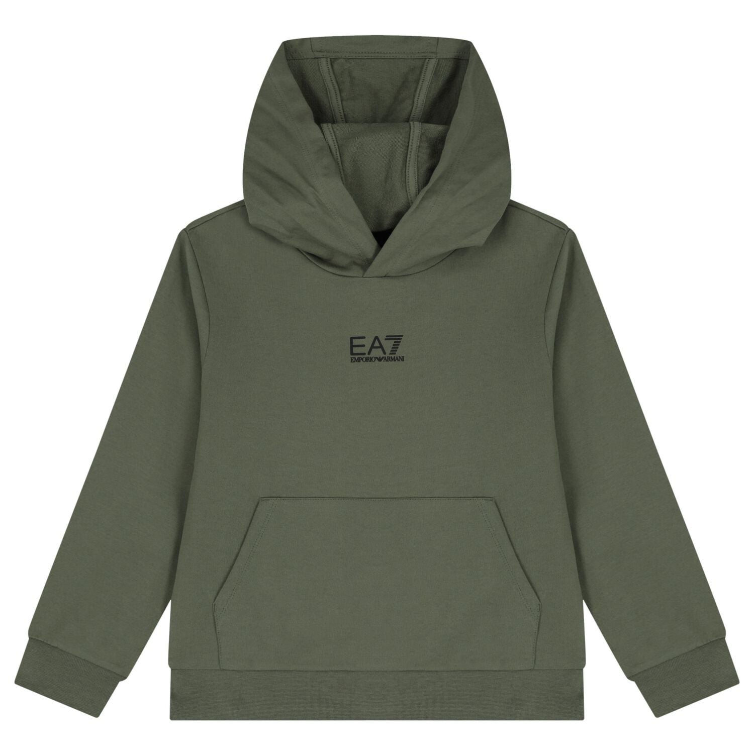 Boys Green Logo Hooded Top, 5, hi-res