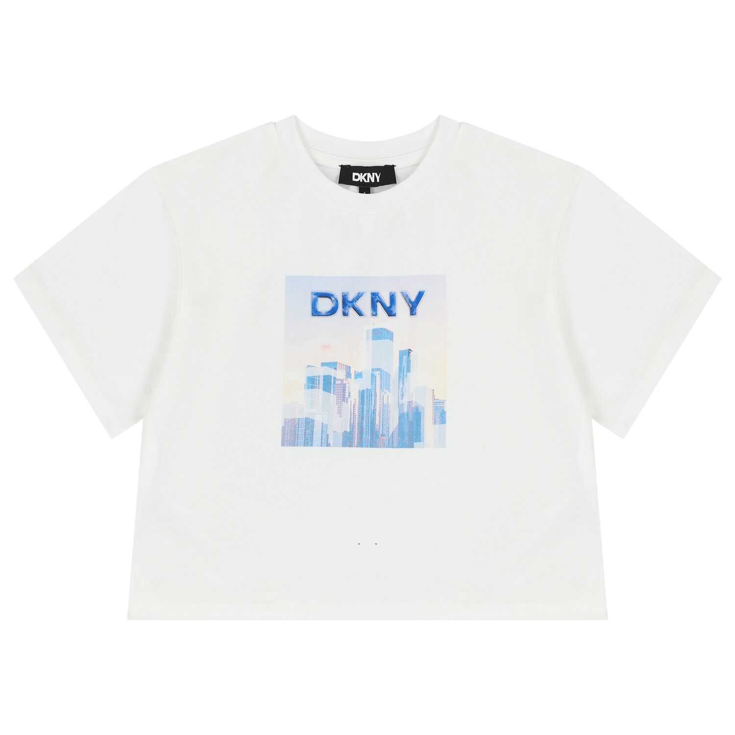 Girls White Logo T-Shirt, 1, hi-res