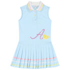 Girls Blue Tennis Dress, 1, hi-res