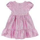 Girls Pink Tiered Dress, 2, hi-res