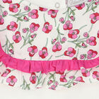 Baby Girls White & Pink Liberty Babygrow, 1, hi-res