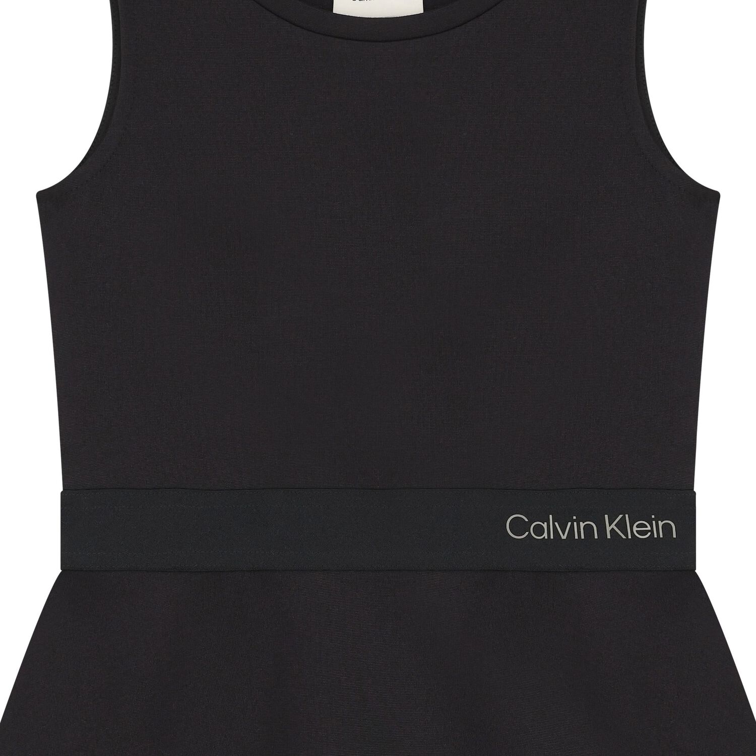 Girls Black Logo Dress, 1, hi-res