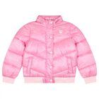 Girls Pink Bear Logo Padded Jacket, 1, hi-res