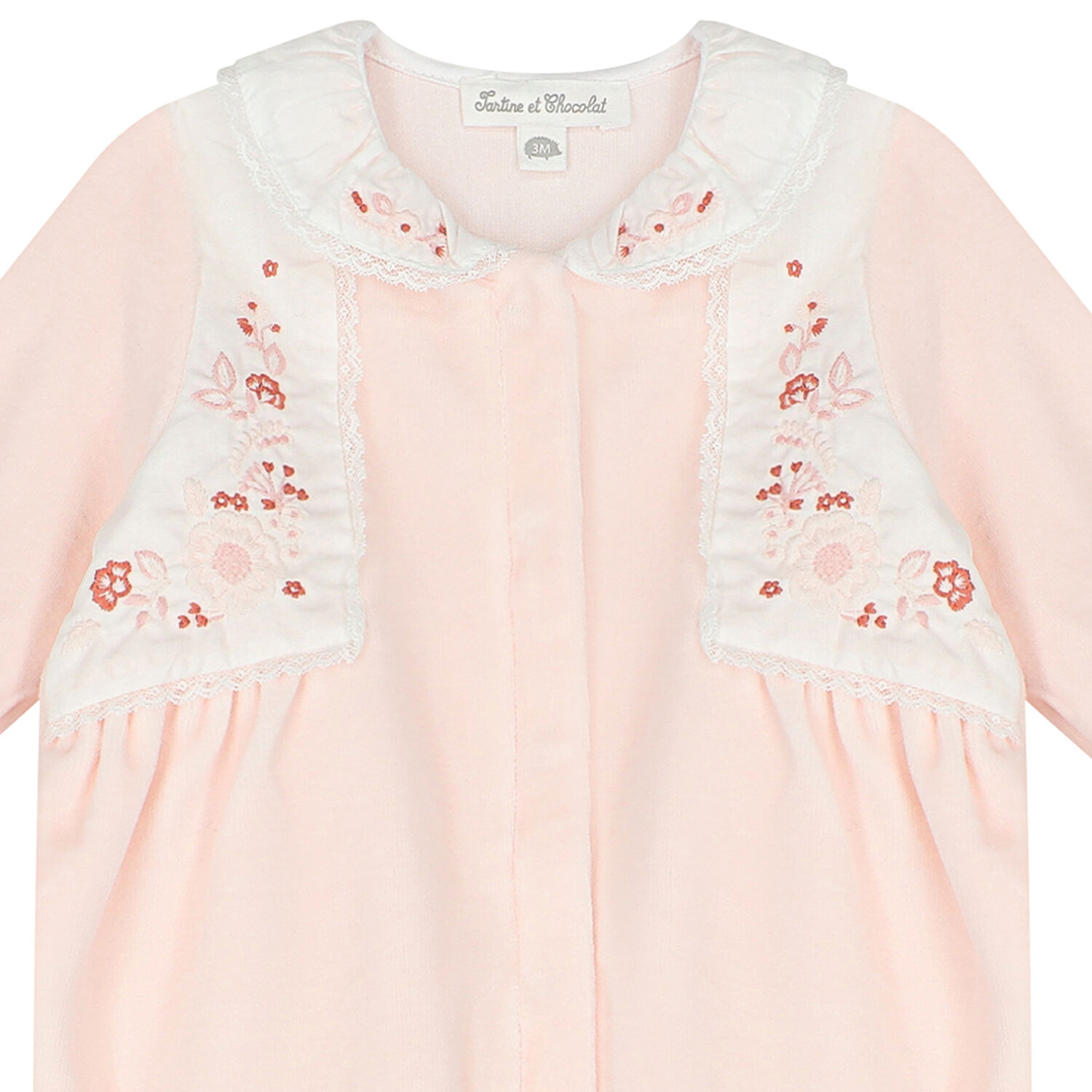 Baby Girls Pink Floral Babygrow, 1, hi-res