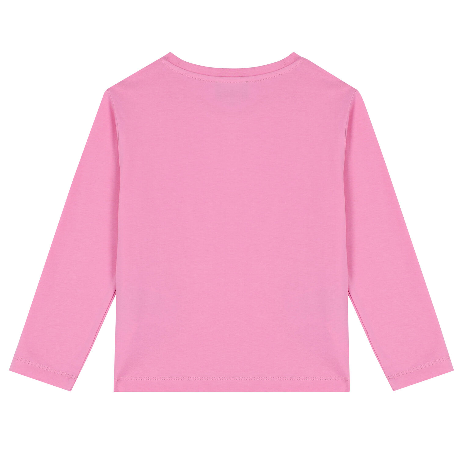 Girls Pink Logo Long Sleeve Top, 1, hi-res