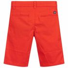 Boys Red Chino Shorts, 1, hi-res