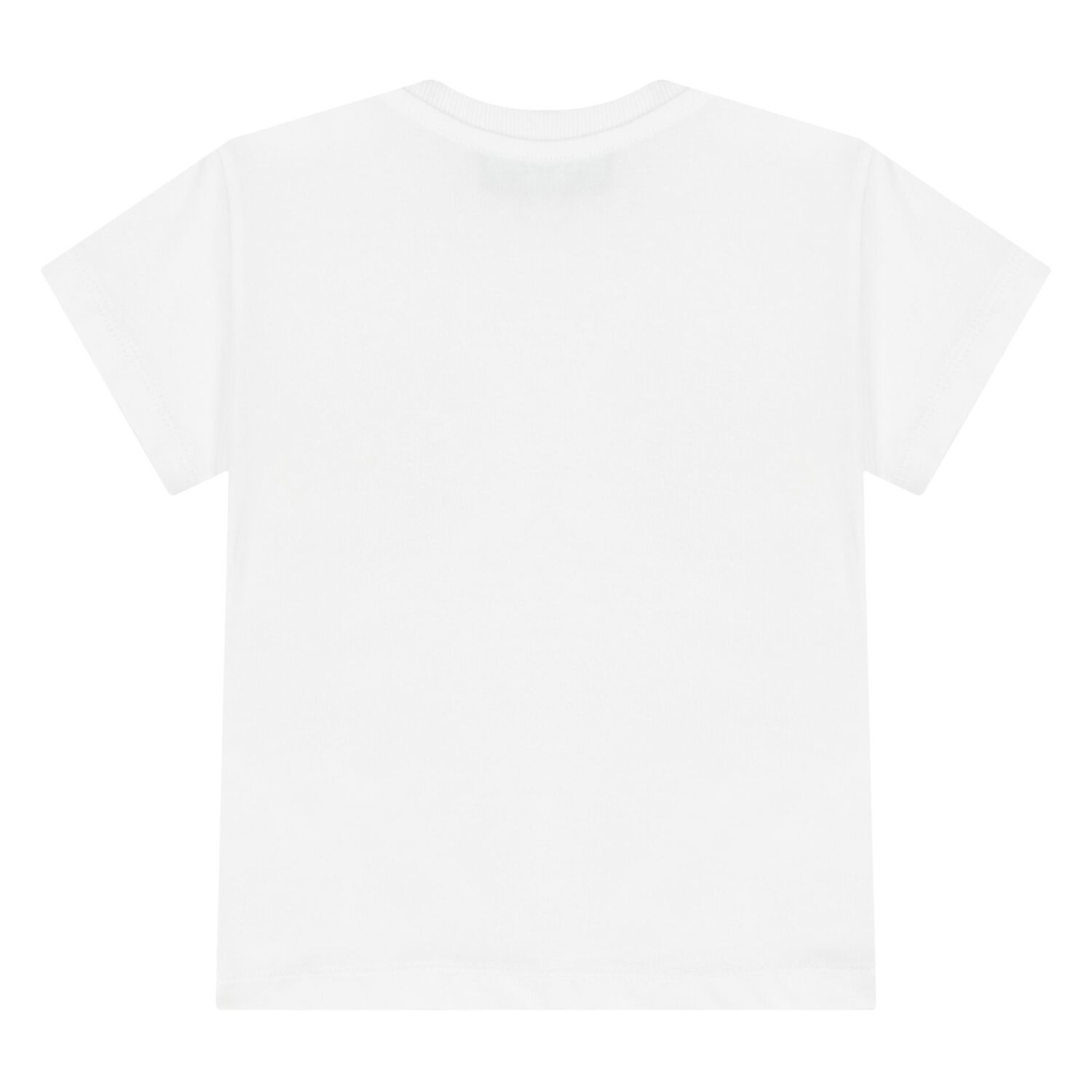 Younger Boys White & Beige Teddy Bear Logo Shorts Set, 1, hi-res