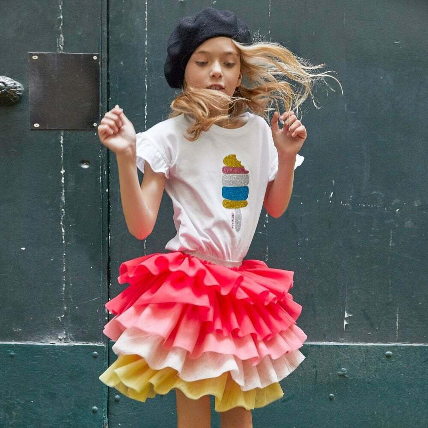 Girls Multi-Colored Easter Skirt, 1, hi-res image number null