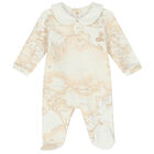 Ivory & Blue Geo Map Babygrow Set, 3, hi-res