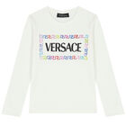 Ivory Logo Long Sleeve Top, 1, hi-res