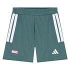 Younger White & Green Marvel Logo Shorts Set, 1, hi-res