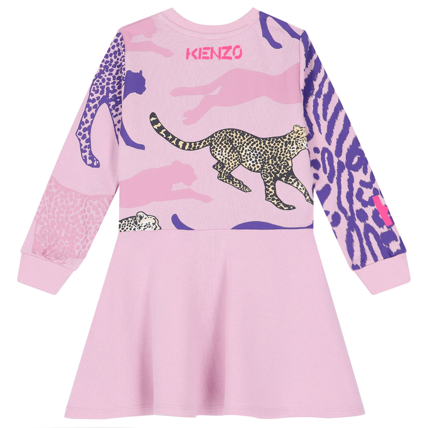 Girls Pink Logo Dress, 1, hi-res