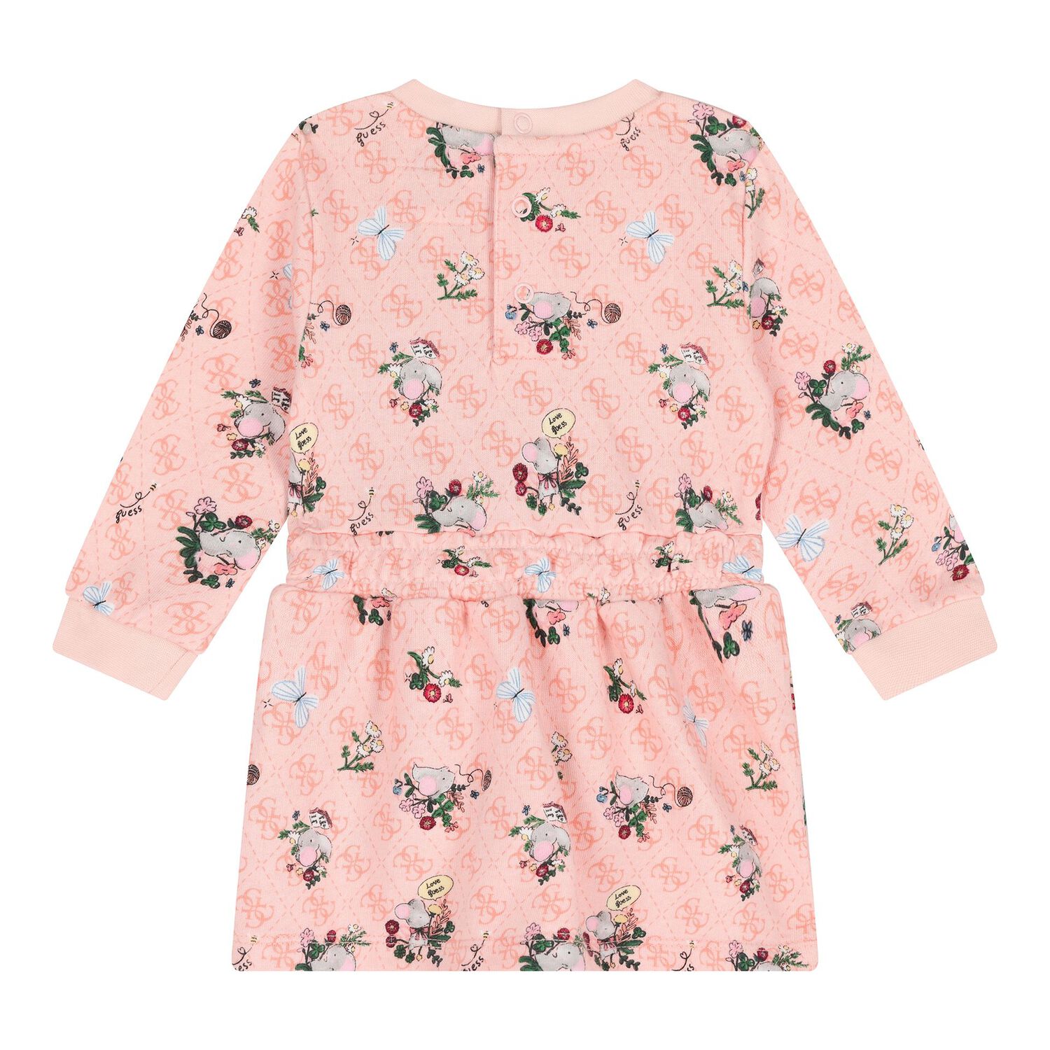 Baby Girls Pink Logo Dress Set, 1, hi-res