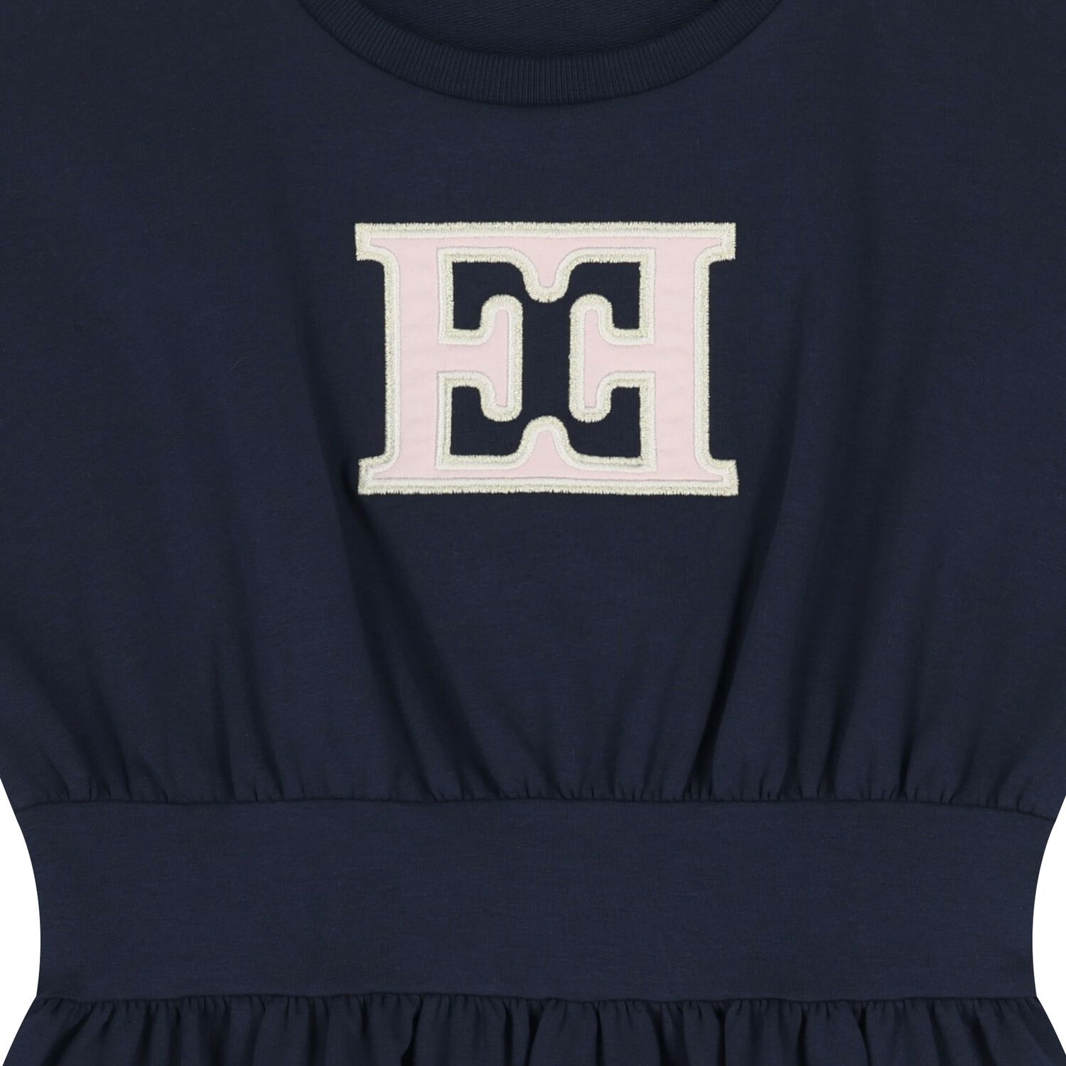 Girls Navy Blue Logo Dress, 2, hi-res