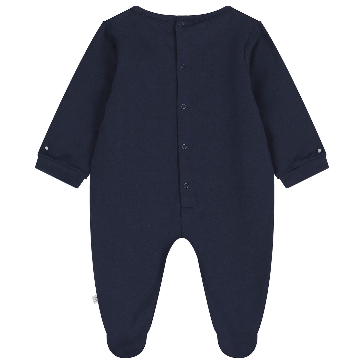 Baby Boys Navy Blue Logo Babygrow, 3, hi-res