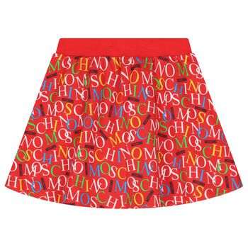 Girls Red Logo Skirt