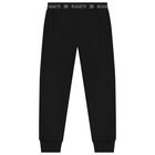 Boys Black Logo Joggers, 1, hi-res