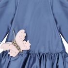 Girls Blue Logo Butterfly Dress, 1, hi-res