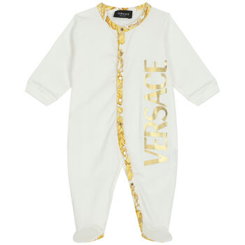 Ivory & Gold Logo Babygrow