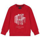 Boys Red Logo Sweatshirt, 1, hi-res