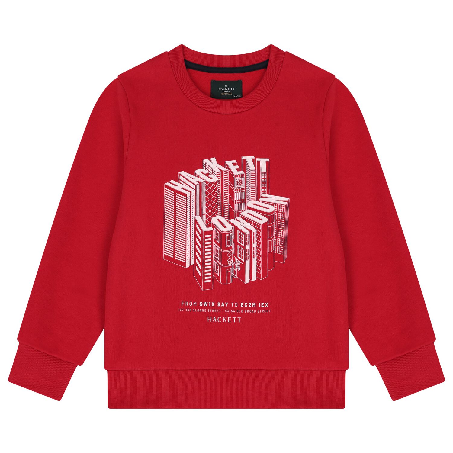 Boys Red Logo Sweatshirt, 1, hi-res