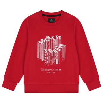 Boys Red Logo Sweatshirt