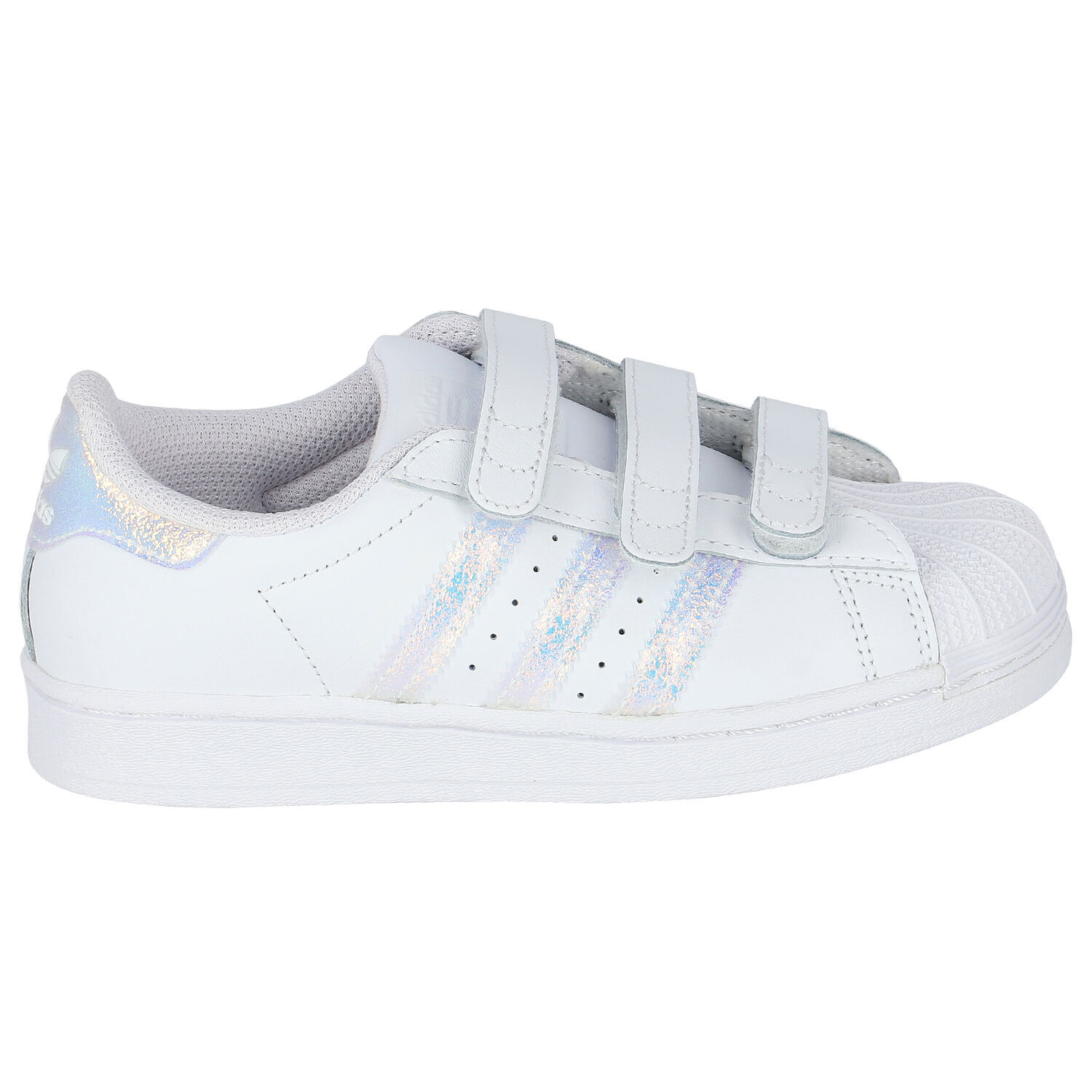 Girls White Superstar Trainers, 1, hi-res image number null