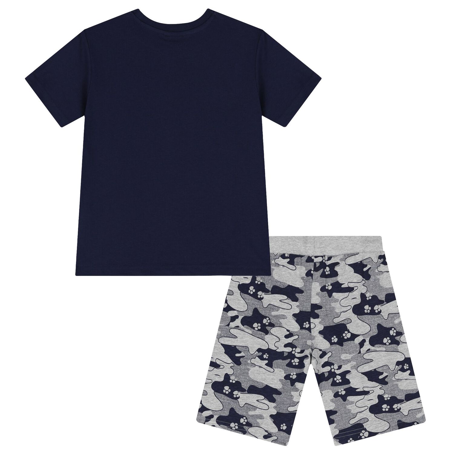 Boys Navy Blue & Grey Crocodile Shorts Set, 2, hi-res