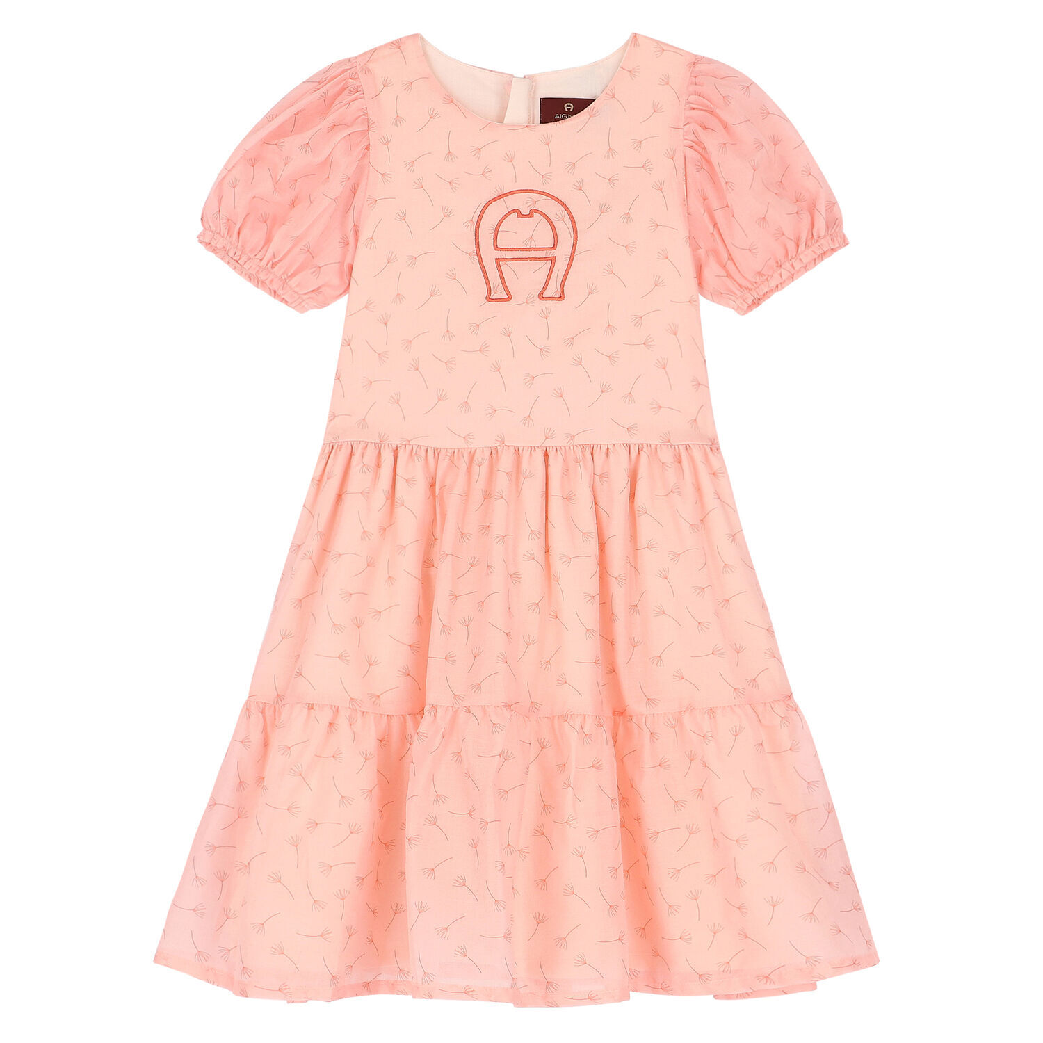 Girls Pink Logo Special Occasion Dress, 1, hi-res