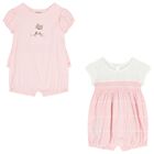 Baby Girls Pink Rompers ( 2-Pack ), 1, hi-res