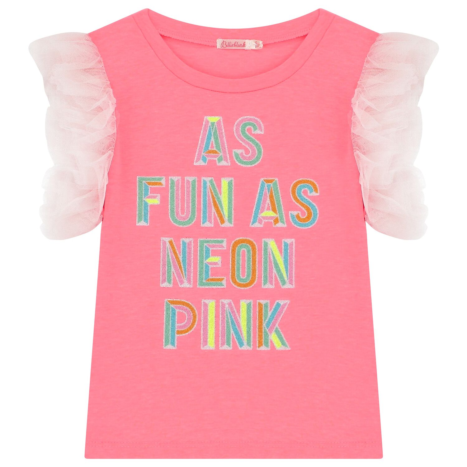 Girls Pink Tulle T-Shirt, 1, hi-res image number null