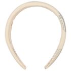 Girls Beige & Gold Headband, 1, hi-res