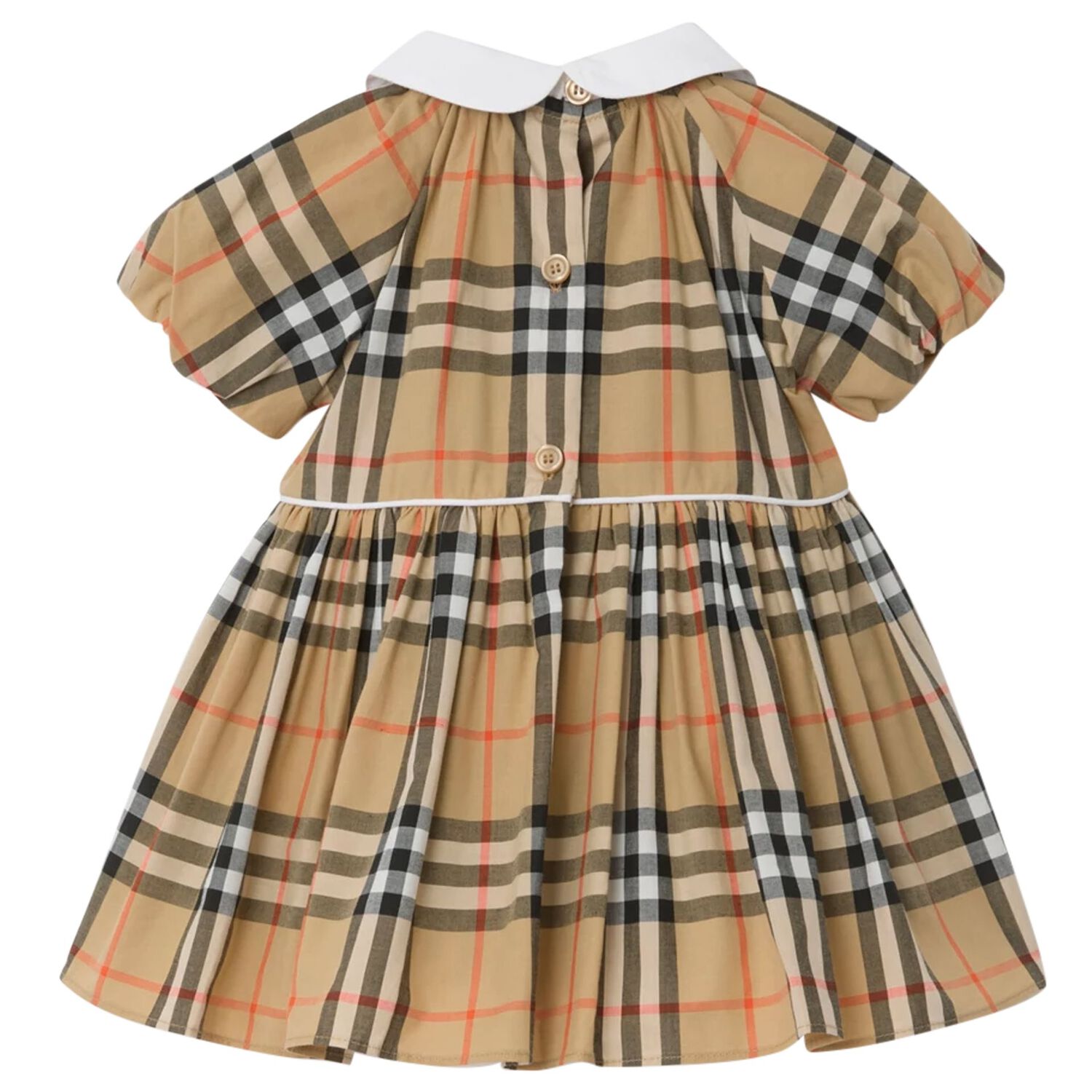 Baby Girls Beige Check Dress Set, 1, hi-res