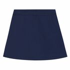 Girls Navy Logo Skirt, 1, hi-res