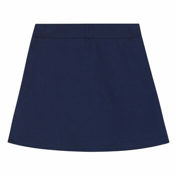 Girls Navy Logo Skirt