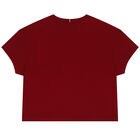 Girls Pink & Burgundy Reversible Logo T-Shirt, 1, hi-res