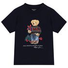 Baby Boys Navy Blue Polo Bear T-Shirt, 1, hi-res