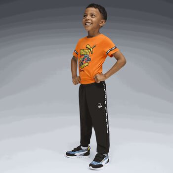 Boys Black Hot Wheels logo Joggers