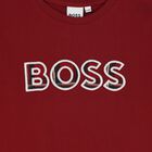 Boys Burgundy Logo Pyjamas, 1, hi-res