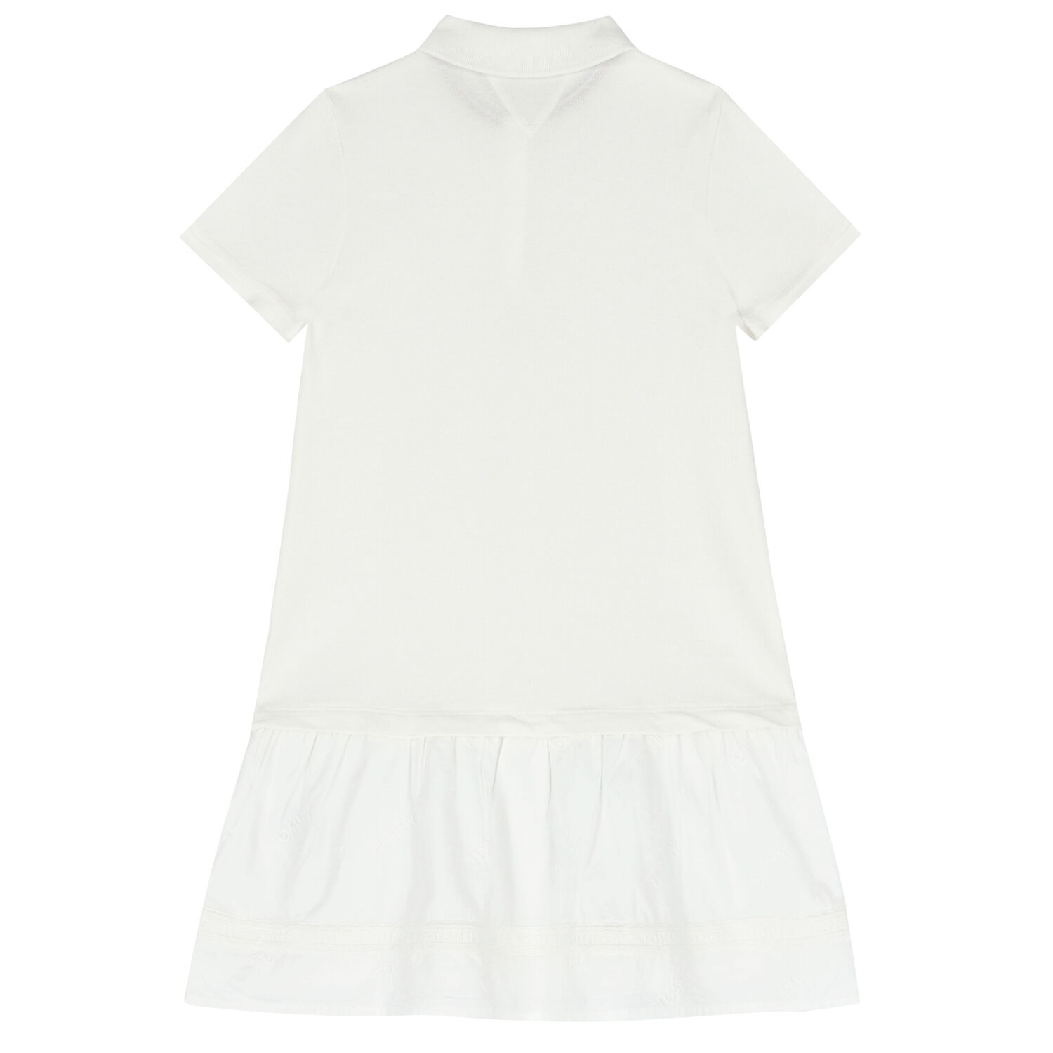 Girls White Logo Polo Dress, 1, hi-res