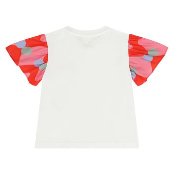 Younger Girls Ivory Logo T-Shirt
